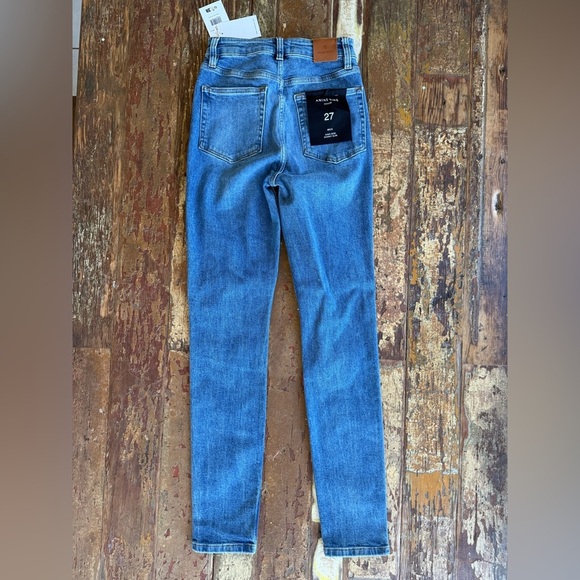 NWT Anine Bing Beck High Rise Skinny Jeans Washed Blue Jeans | Size 27 - Picture 6 of 9